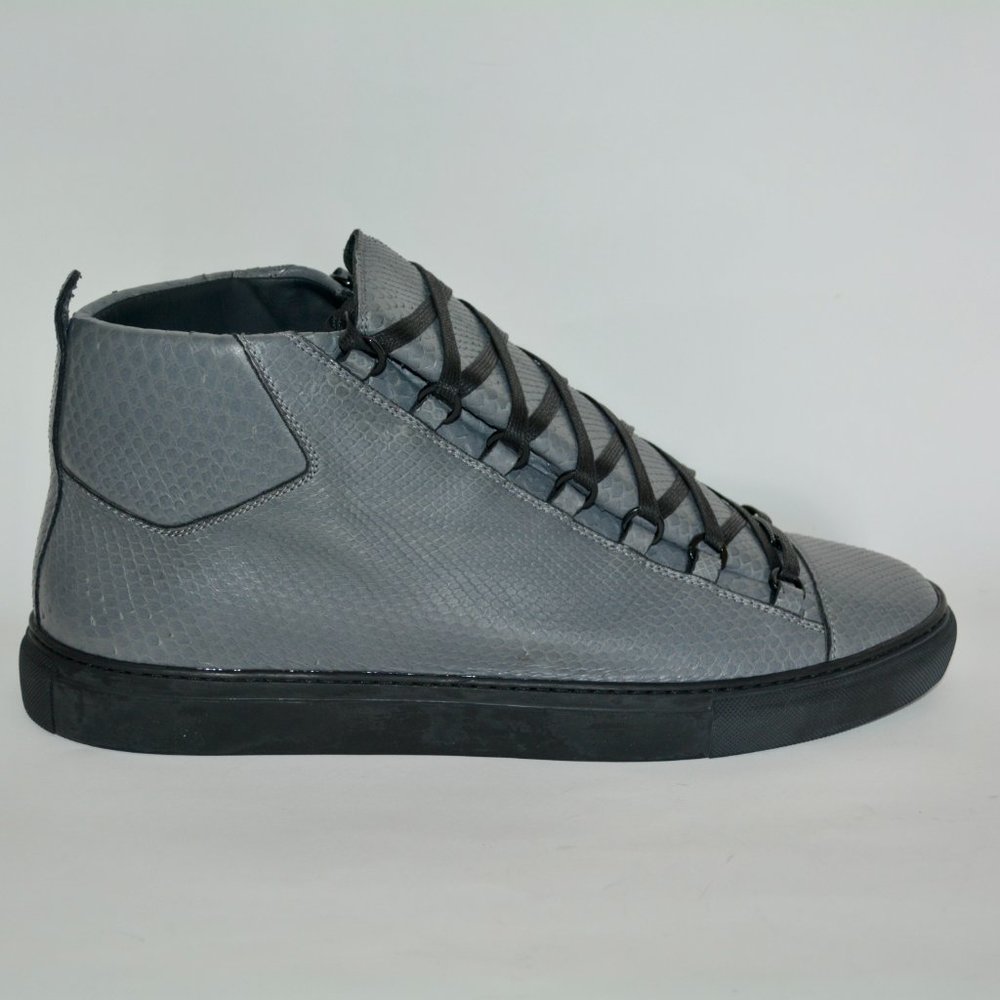 NEW BALENCIAGA HITOP PYTHON LEATHER SNEAKERS US 15 EU 48 MENS - Picture 2 of 6